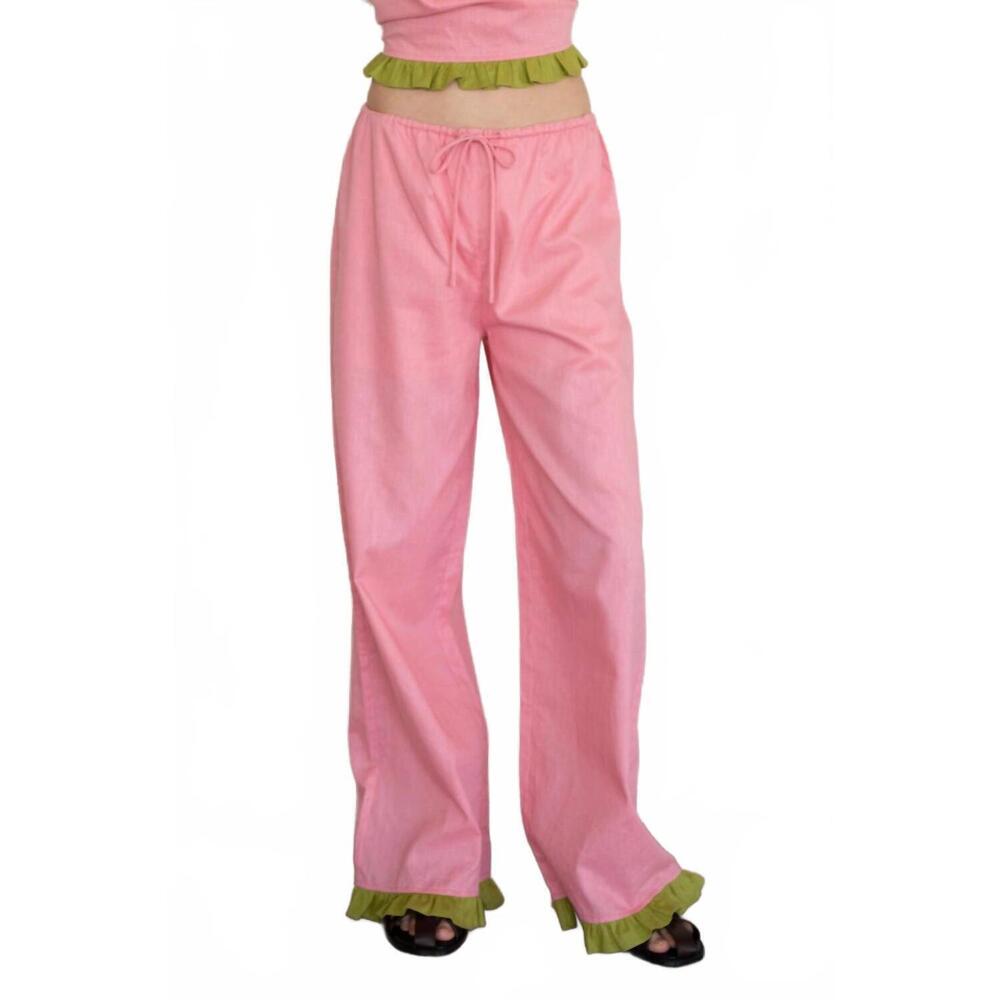 NEW THINGS BETWEEN women's isadora pants in pink-thyme